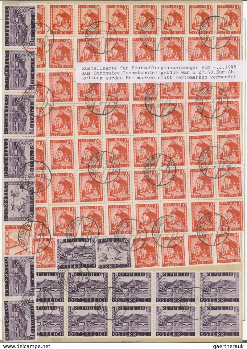 Österreich - Portomarken: 1945 (Mai)/1949(Juni), Große Spezial-Sammlung von über 300 Nachporto-Beleg