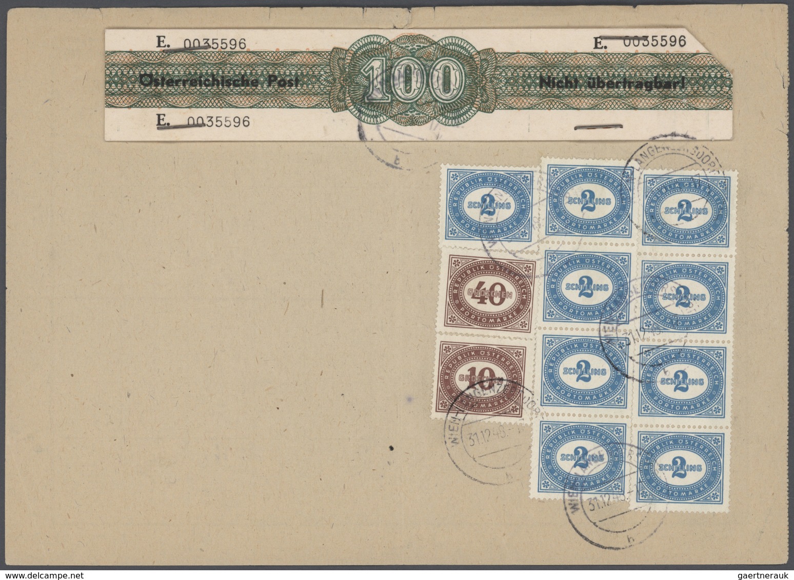 Österreich - Portomarken: 1945(Mai)/1949, Spezial-Sammlung Von über 130 Nachporto-Belegen Meist Unge - Postage Due