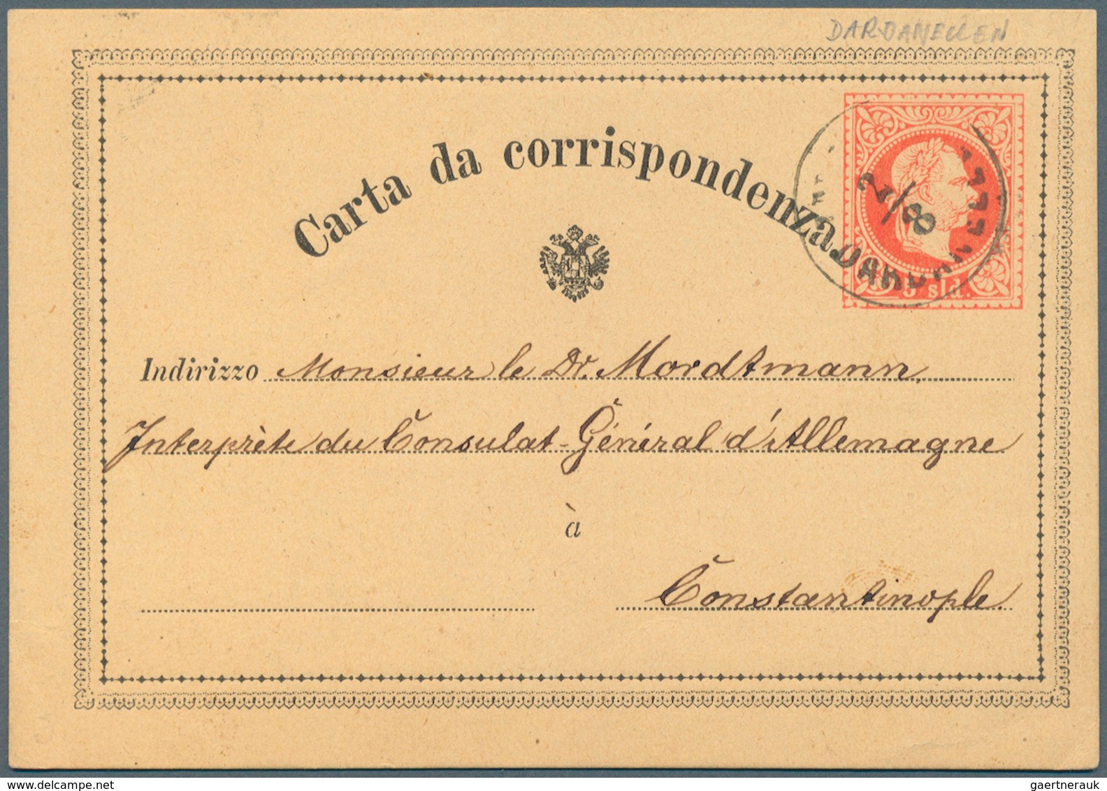 Österreichische Post In Der Levante: 1866/1918, 22 Belege Ohne Constantinpel Und Smyrna, Dabei U. A. - Oriente Austriaco