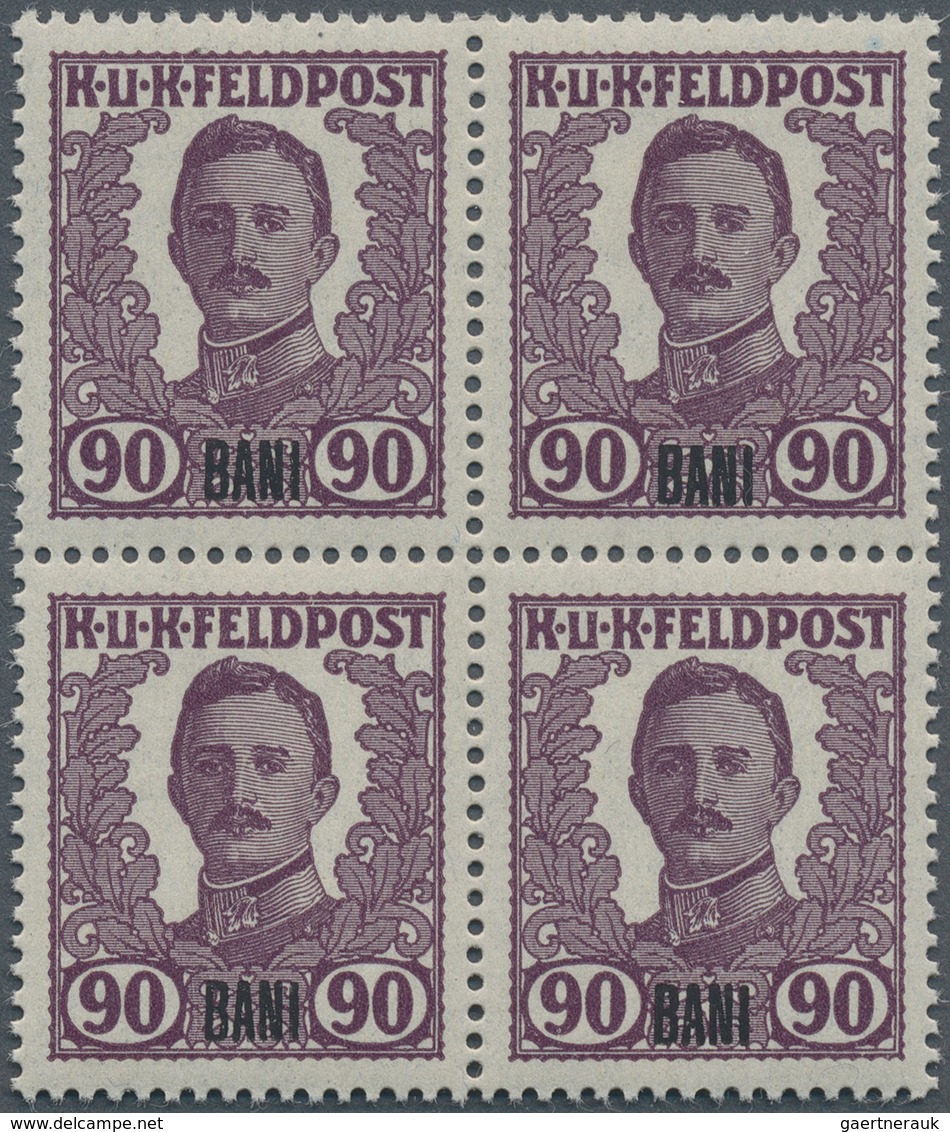 Österreichisch-Ungarische Feldpost - Rumänien: 1918, "BANI" Auf 90 H. Dunkellila, Nicht Verausgabter - Autres & Non Classés