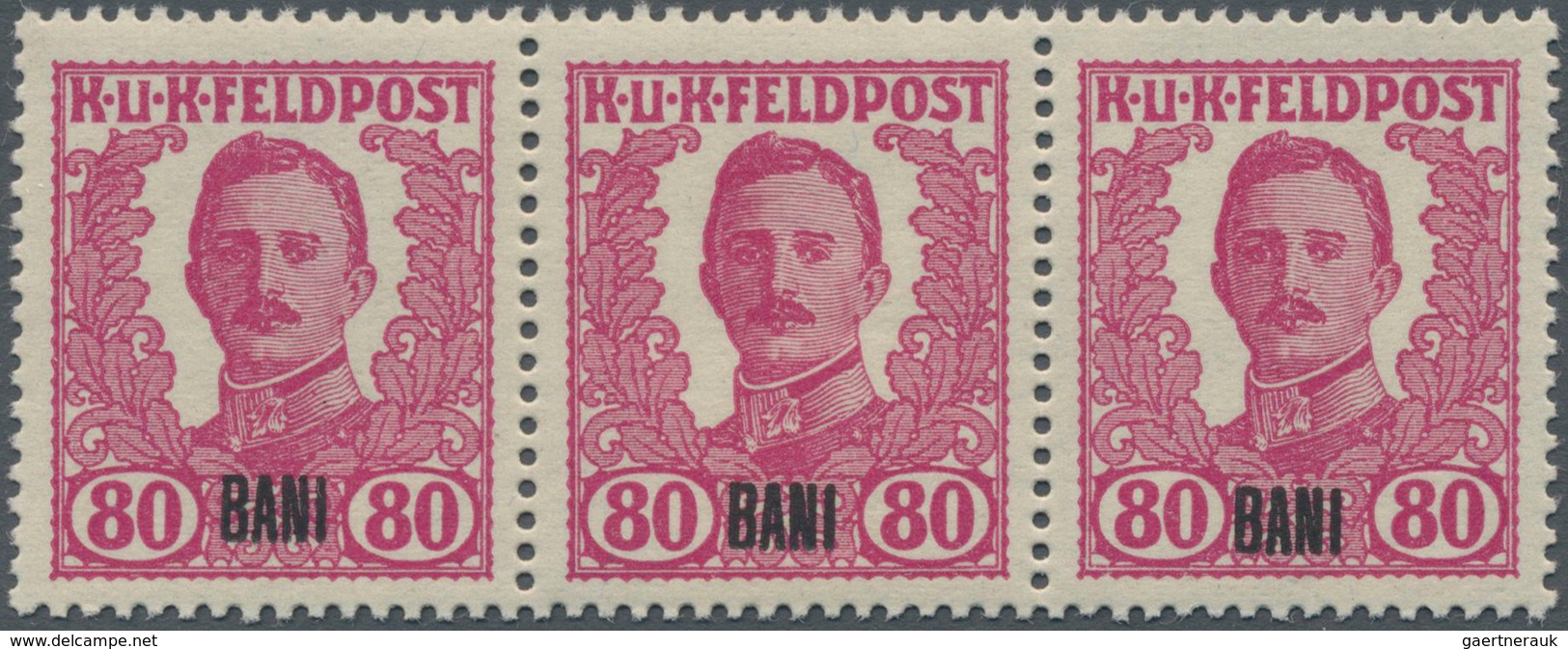 Österreichisch-Ungarische Feldpost - Rumänien: 1918, Nicht Ausgegebene Freimarken Kaiser Karl I. Mit - Autres & Non Classés