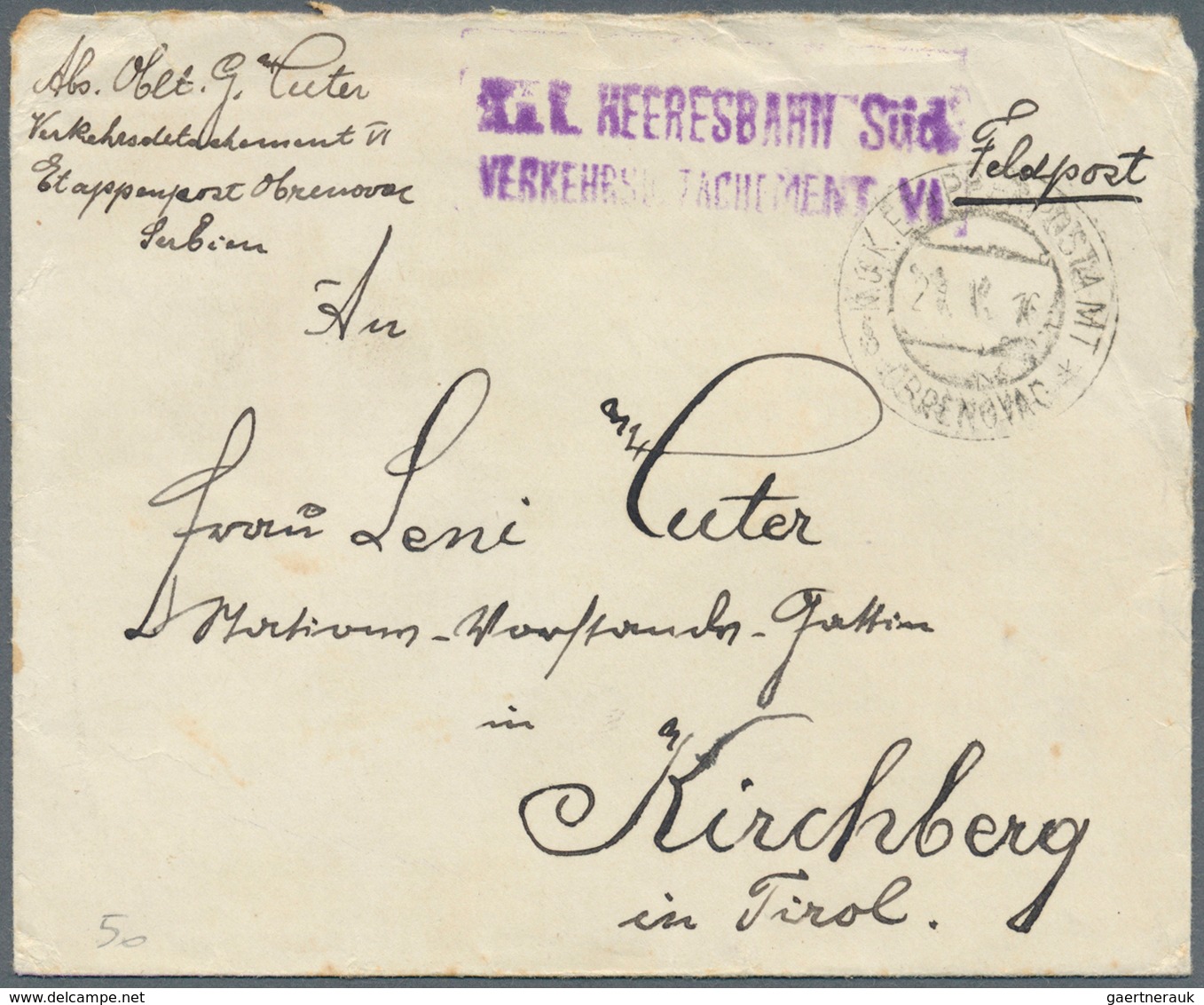 Österreich - Militärpost / Feldpost: 1820/1918, hochinteressante Partie von ca. 125 Briefen/Karten,