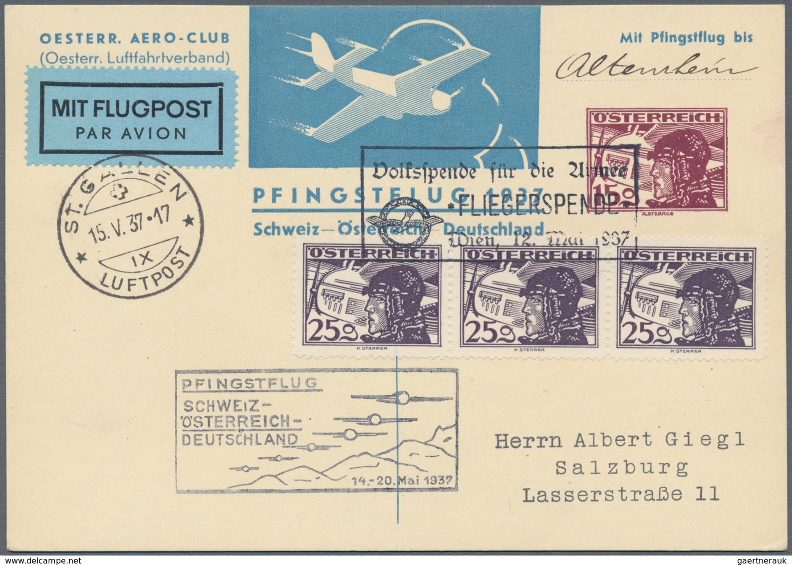 Österreich - Flugpost: 1918/1938, gehaltvolle Sammlung mit über 250 Flugpostbelegen, chronologisch s