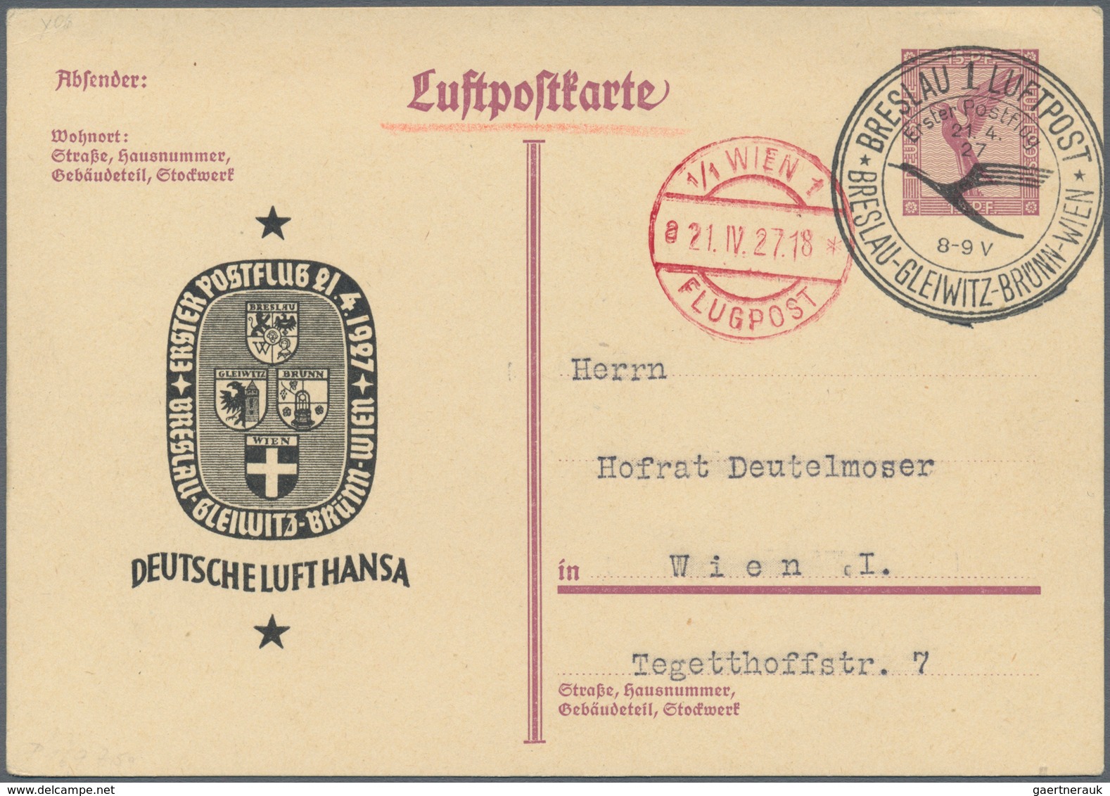 Österreich - Flugpost: 1918/1938, gehaltvolle Sammlung mit über 250 Flugpostbelegen, chronologisch s