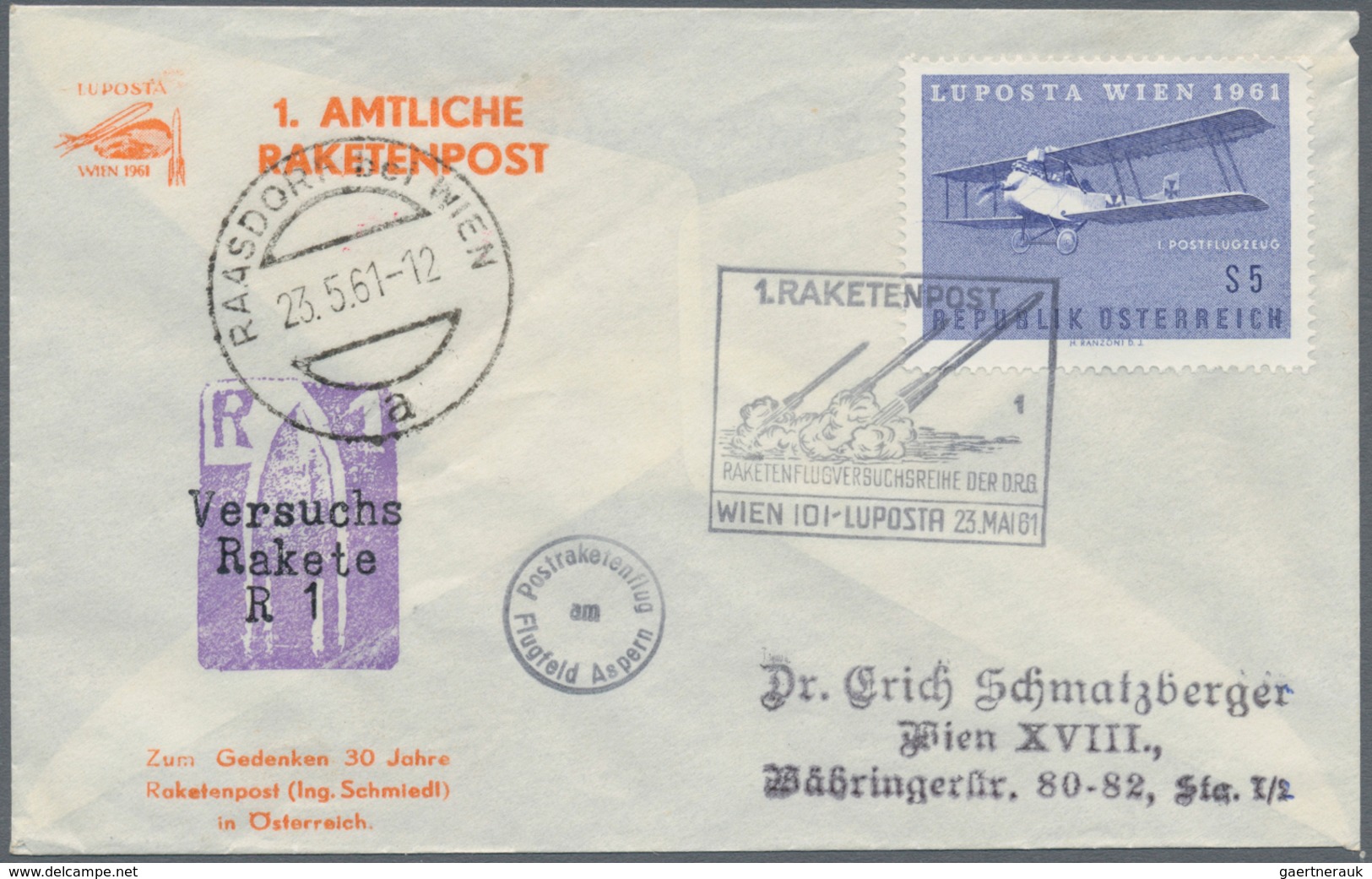 Österreich - Flugpost: 1946/1973, Reichhaltige Sammlung Mit Ca. 630 Flugpostbelegen In 8 Briefealben - Otros & Sin Clasificación