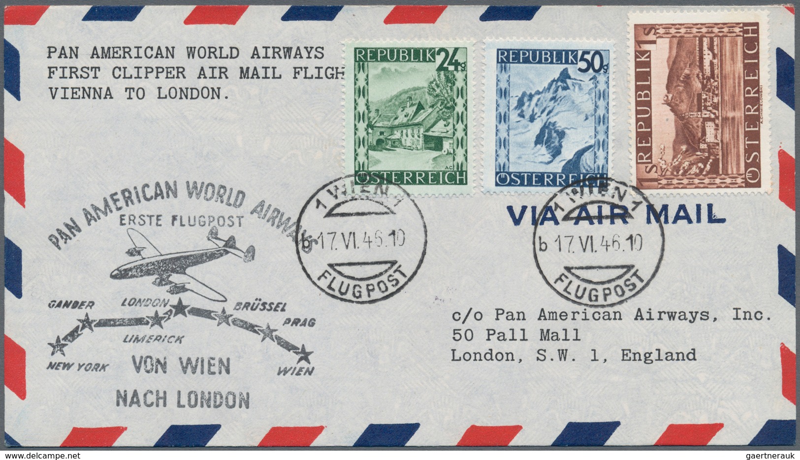 Österreich - Flugpost: 1946/1973, Reichhaltige Sammlung Mit Ca. 630 Flugpostbelegen In 8 Briefealben - Autres & Non Classés