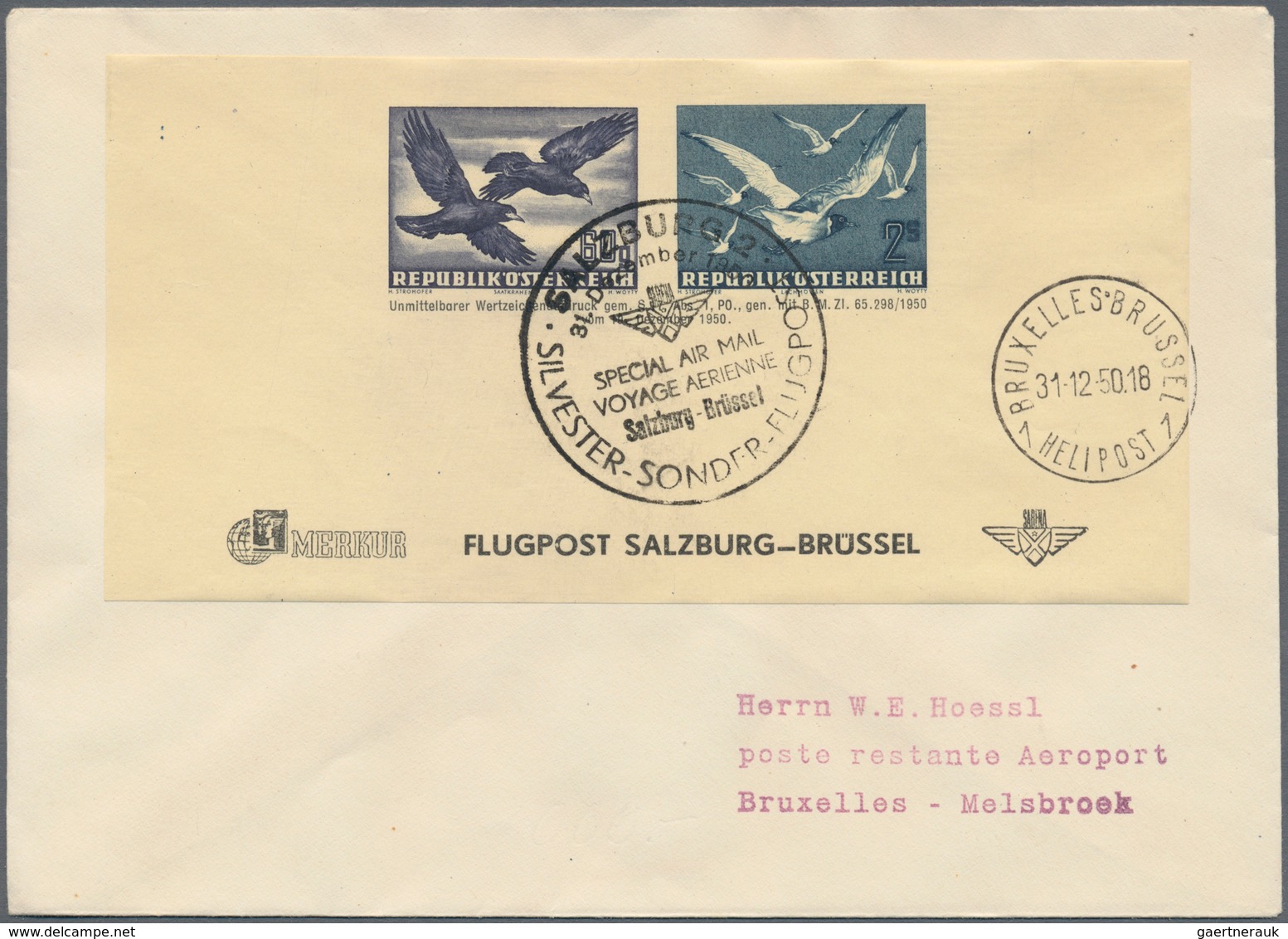 Österreich - Flugpost: 1946/1973, reichhaltige Sammlung mit ca. 630 Flugpostbelegen in 8 Briefealben