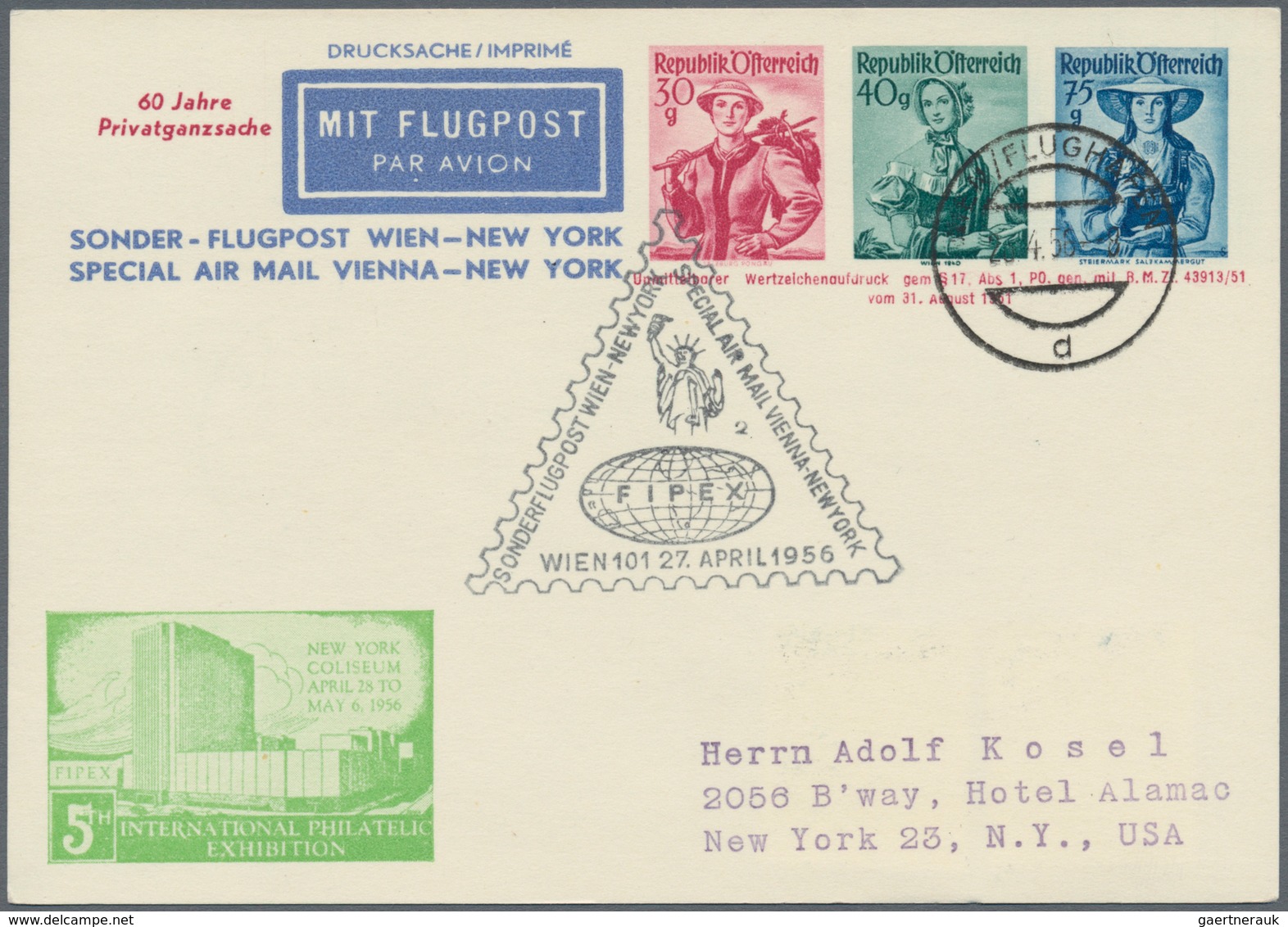Österreich - Flugpost: 1946/1973, reichhaltige Sammlung mit ca. 630 Flugpostbelegen in 8 Briefealben