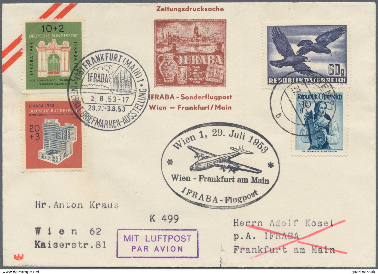 Österreich - Flugpost: 1946/1973, reichhaltige Sammlung mit ca. 630 Flugpostbelegen in 8 Briefealben