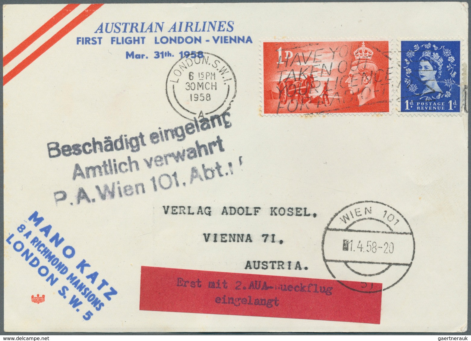 Österreich - Flugpost: 1958/1971, AUA - Austrian Airlines, Sehr Gehaltvolle überkomplette Sammlung M - Autres & Non Classés