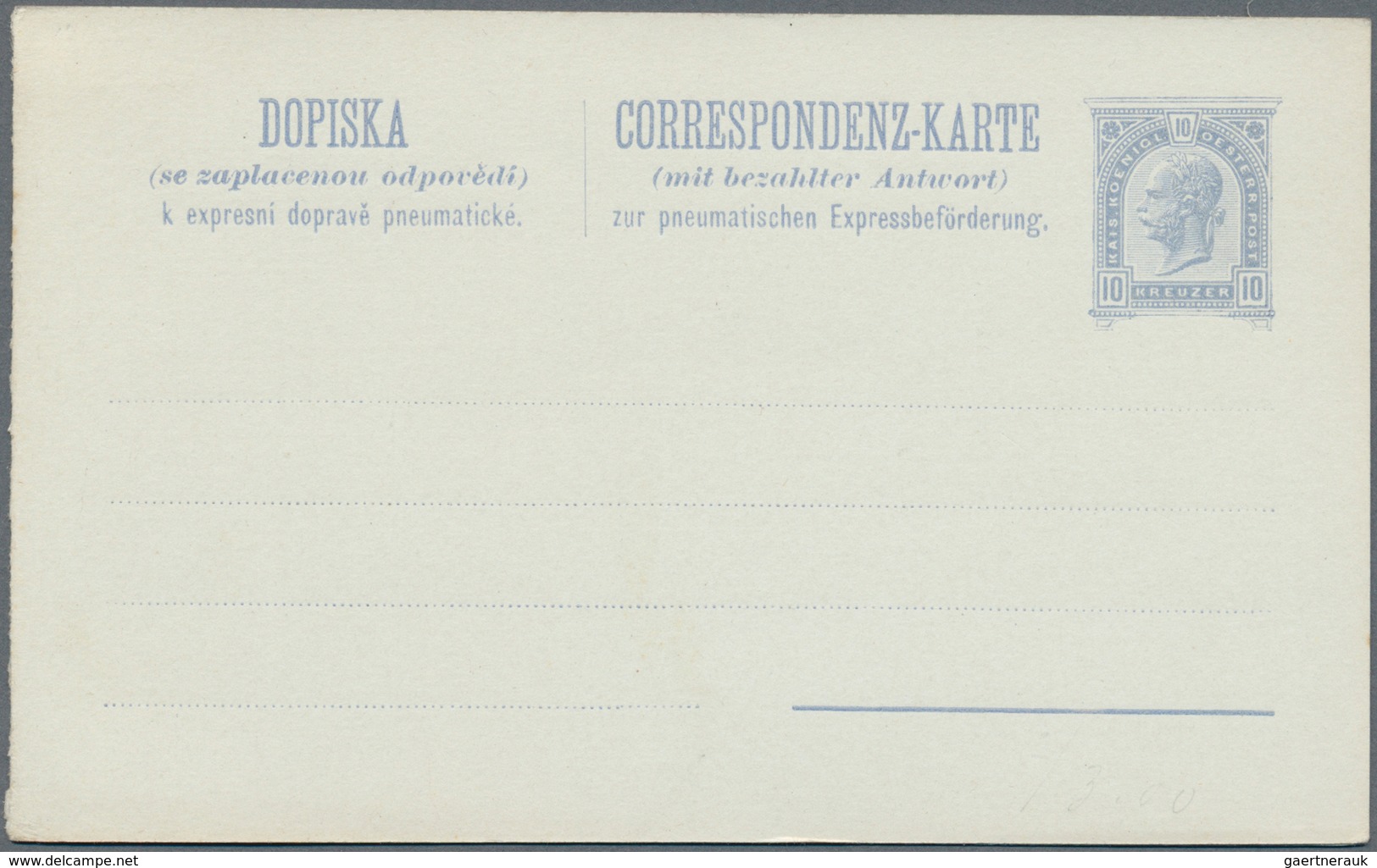 Österreich - Ganzsachen: 1875/1922, Sammlung Mit über 60 ROHRPOST-Ganzsachen, Meist Ungebraucht Ab M - Otros & Sin Clasificación