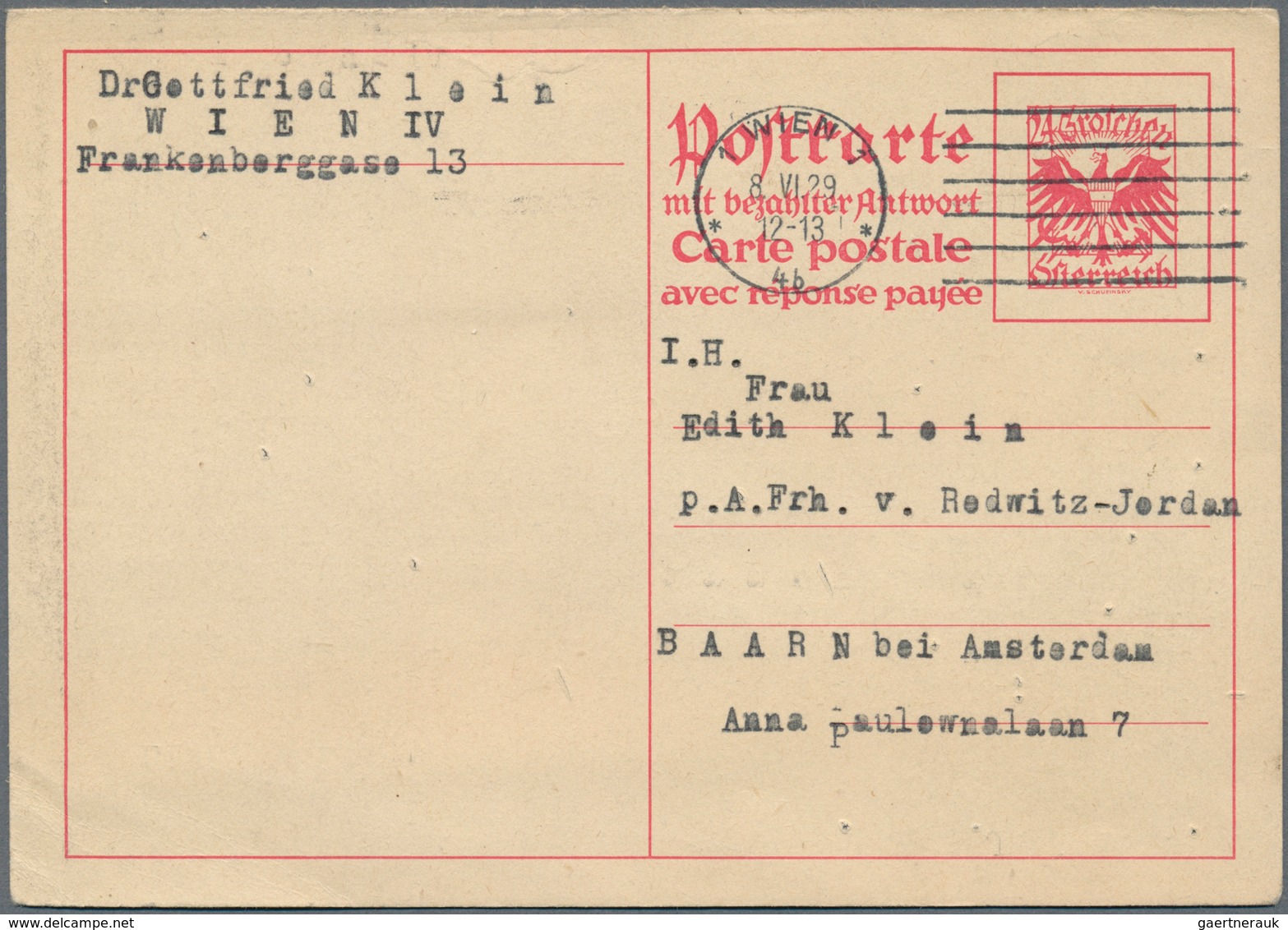 Österreich - Ganzsachen: 1920/1938, Interessante Sammlung Mit über 180 Ganzsachen-Postkarten Der 1.R - Autres & Non Classés