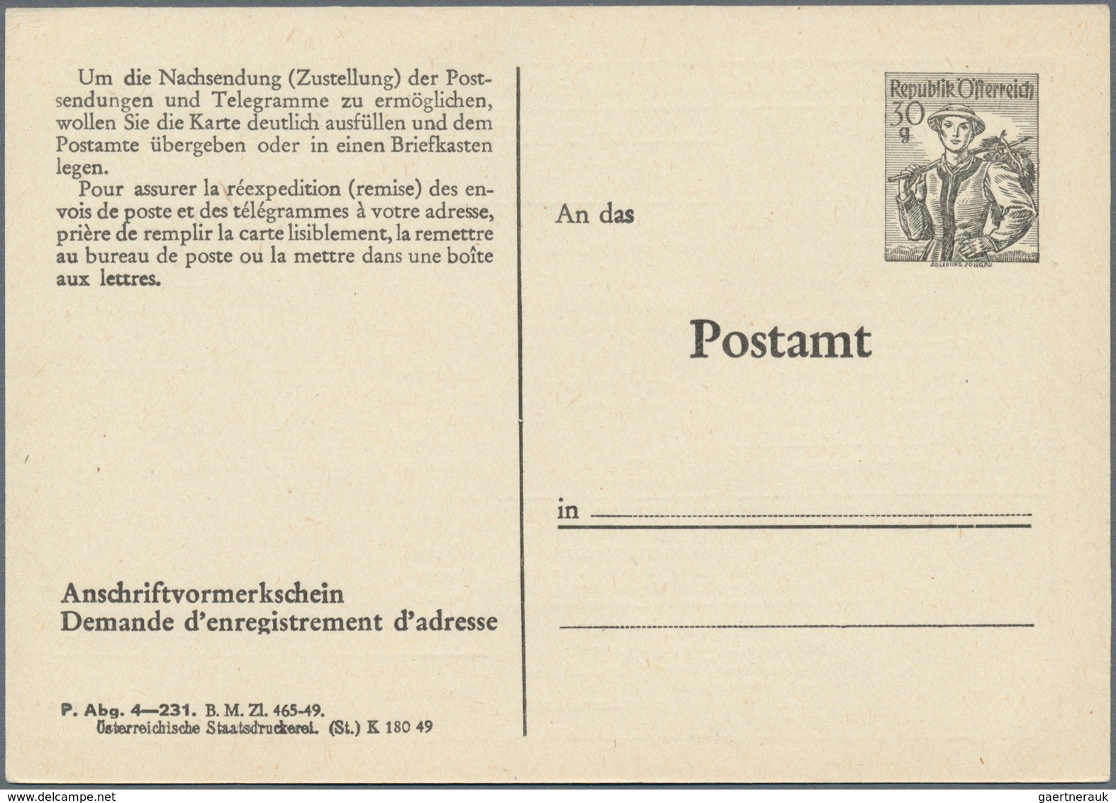Österreich - Ganzsachen: 1932/1980, reichhaltige Sammlung mit ca.70 meist verschiedenen Anschriftenä