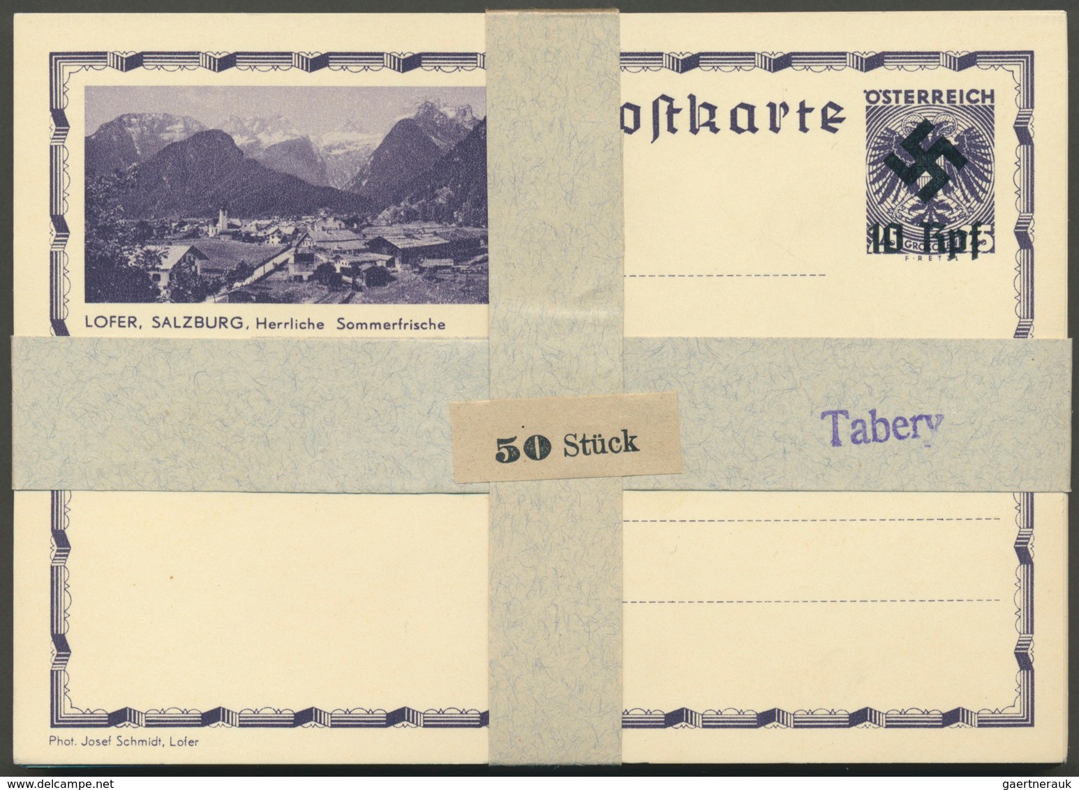 Österreich - Ganzsachen: 1938 (ca.), Ganzsachen-Proben Der österreichischen Bildpostkartenserie „Dop - Autres & Non Classés