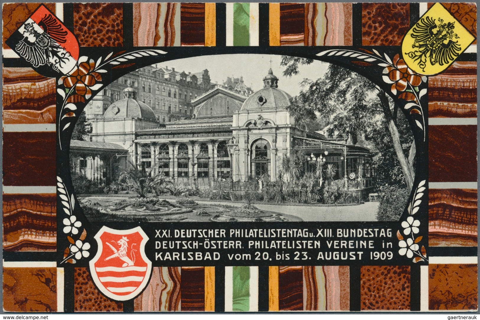 Österreich - Privatganzsachen: 1909, PHILATELISTENTAG KARLSBAD, Schöne Spezialisierte Sammlung Mit 1 - Other & Unclassified