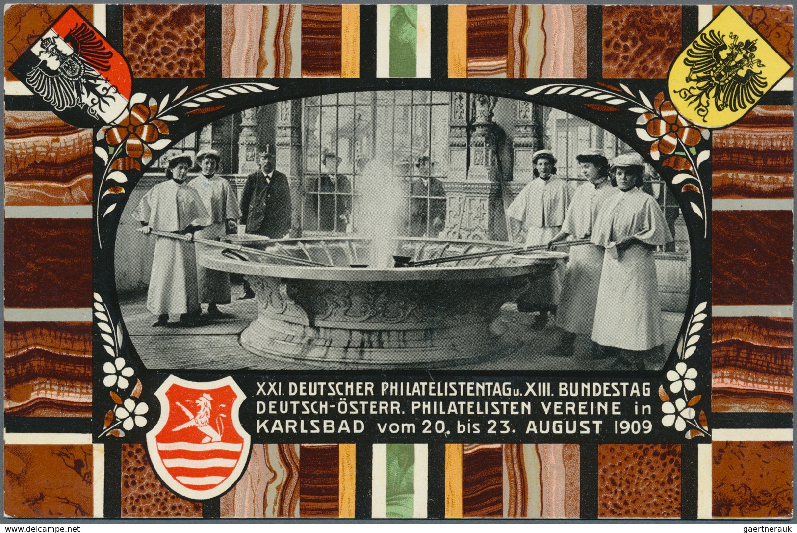 Österreich - Privatganzsachen: 1909, PHILATELISTENTAG KARLSBAD, Schöne Spezialisierte Sammlung Mit 1 - Autres & Non Classés