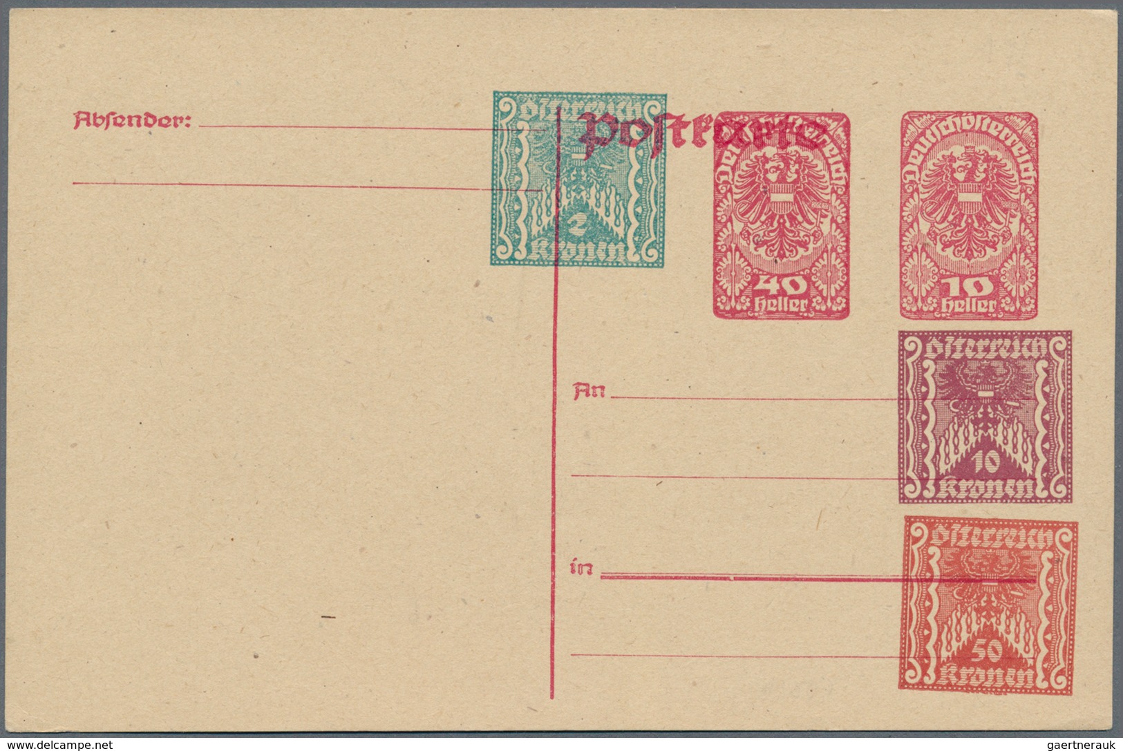 Österreich - Privatganzsachen: 1918/1928, Sehr Gehaltvolle Sammlung Mit 82 Amtlichen Ungebrauchten G - Otros & Sin Clasificación