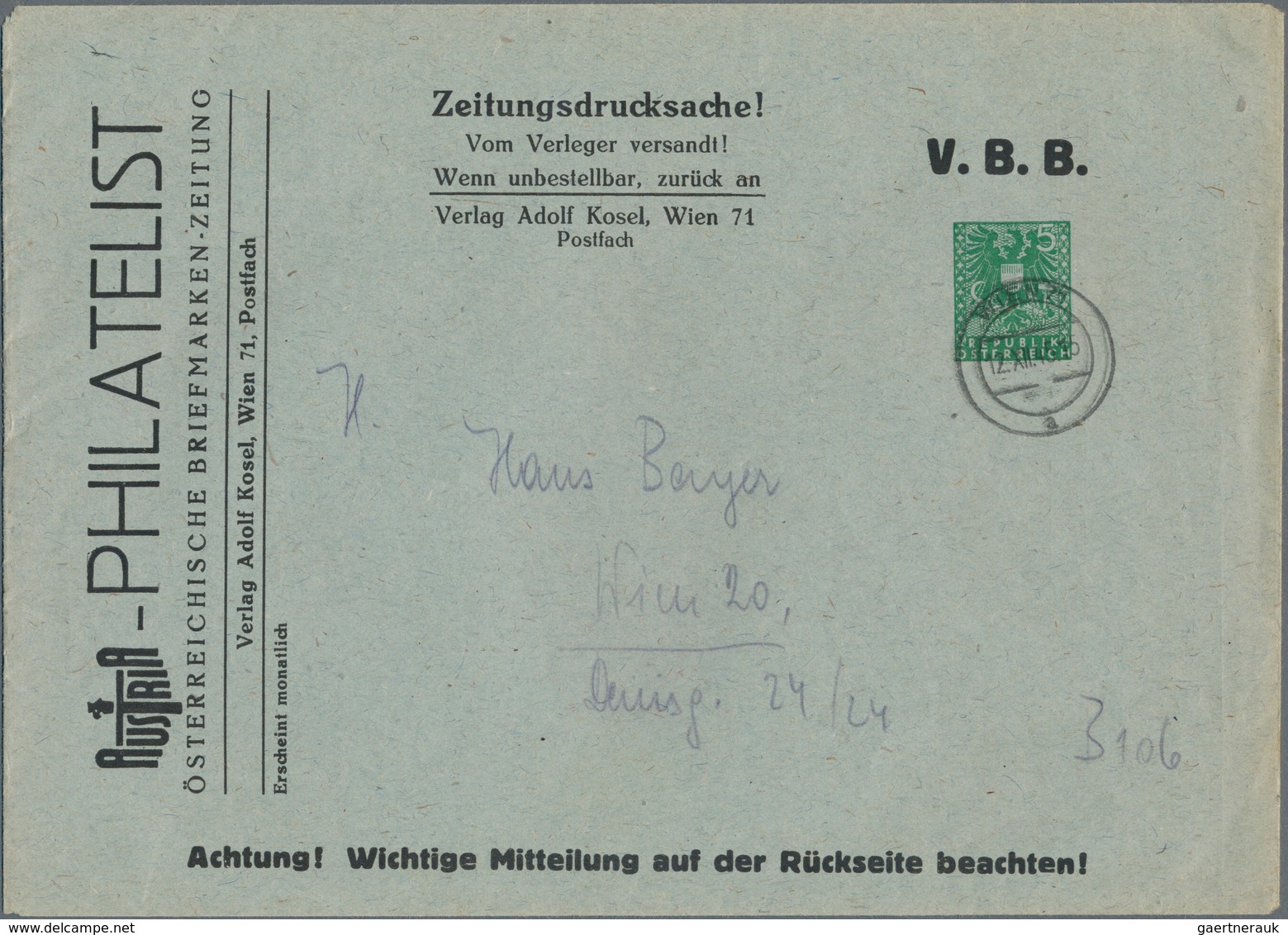 Österreich - Privatganzsachen: 1945/1956, Gehaltvoller, Nach Verwendeten Wertstempeln Sortierter Sam - Otros & Sin Clasificación