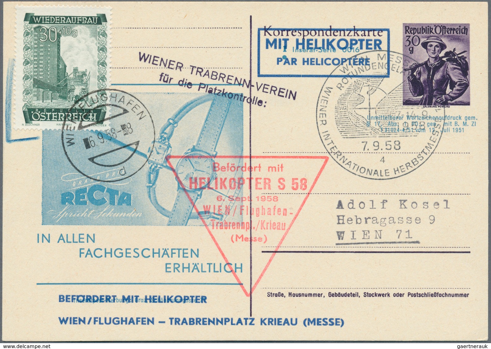 Österreich - Privatganzsachen: 1950/1959, Gehaltvolle Slg. Mit 58 Gebrauchten Und Ungebrauchten INSE - Autres & Non Classés