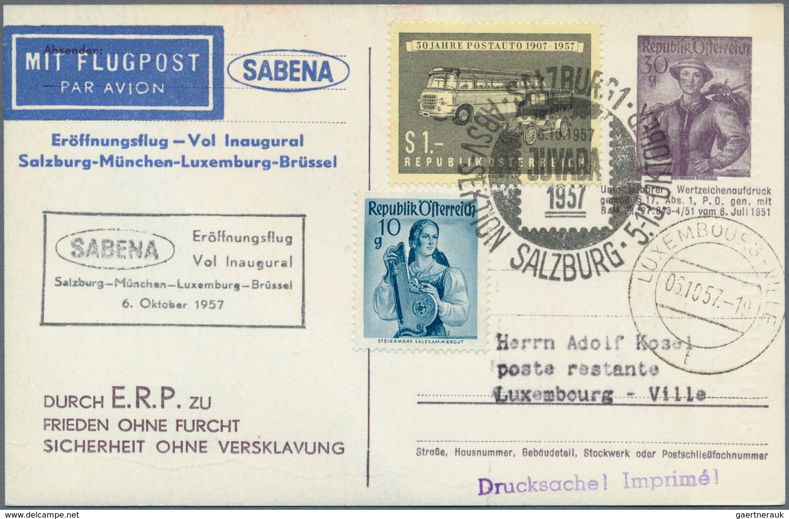 Österreich - Privatganzsachen: 1951/1959, Gehaltvoller Sammlungsbestand Mit über 50 Gebrauchten Und - Otros & Sin Clasificación