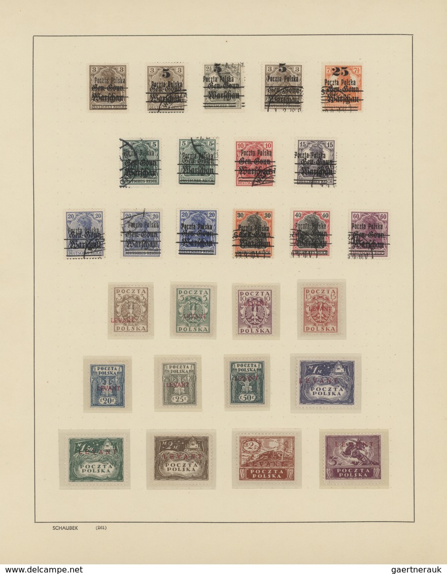 Polen: 1918/1973, Mint And Used Collection On Album Pages With Main Value In The Pre-1950 Period, Sh - Otros & Sin Clasificación