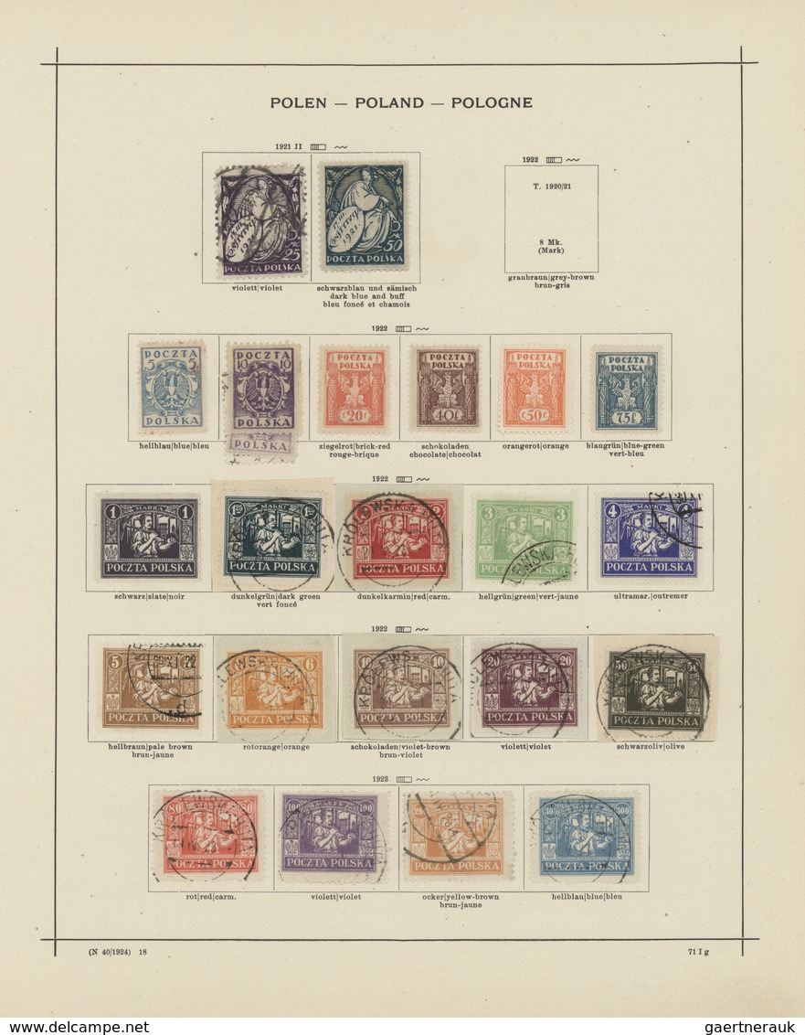 Polen: 1918/1973, Mint And Used Collection On Album Pages With Main Value In The Pre-1950 Period, Sh - Other & Unclassified