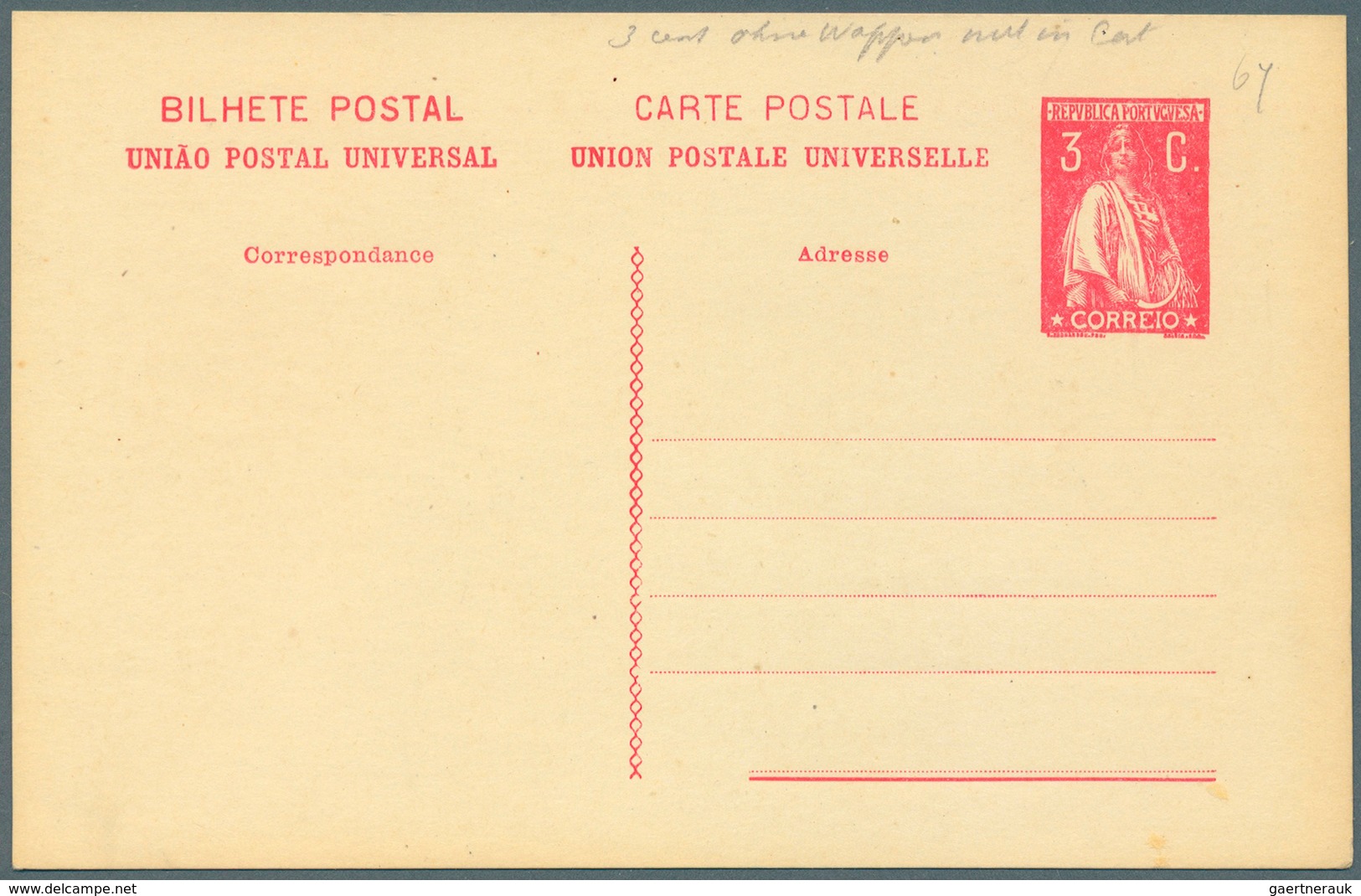 Portugal: 1878/1935, Lot Of Ca. 70 Postal Stationery Used And Unused, Incl. Good Used Double Cards, - Unused Stamps
