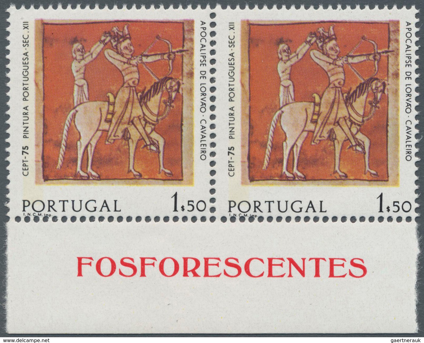 Portugal: 1975, Europa-CEPT ‚paintings‘ 1.50esc. With PHOSPHOR Strip In A Lot With About 85 Stamps I - Neufs