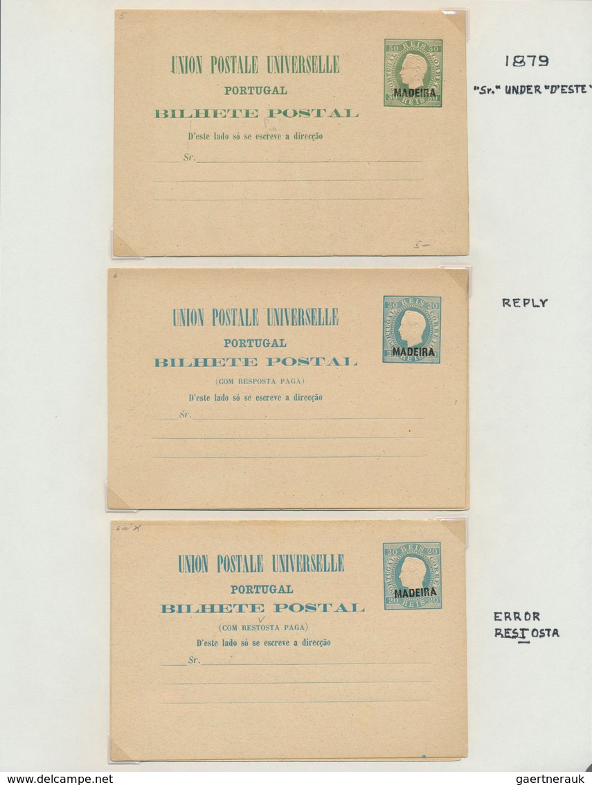 Portugal - Madeira - Funchal: 1878/1908, Collection With 67 Mostly Mint Postal Stationery Cards, Com - Funchal