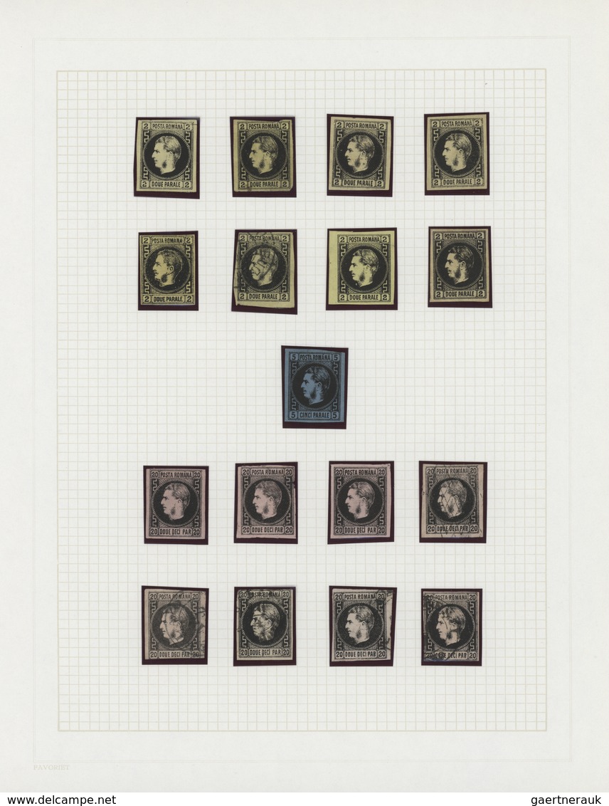 Rumänien: 1858/1872, Used And Mint Collection Of 124 Classic Stamps, Slightly Varied Condition, Neat - Autres & Non Classés