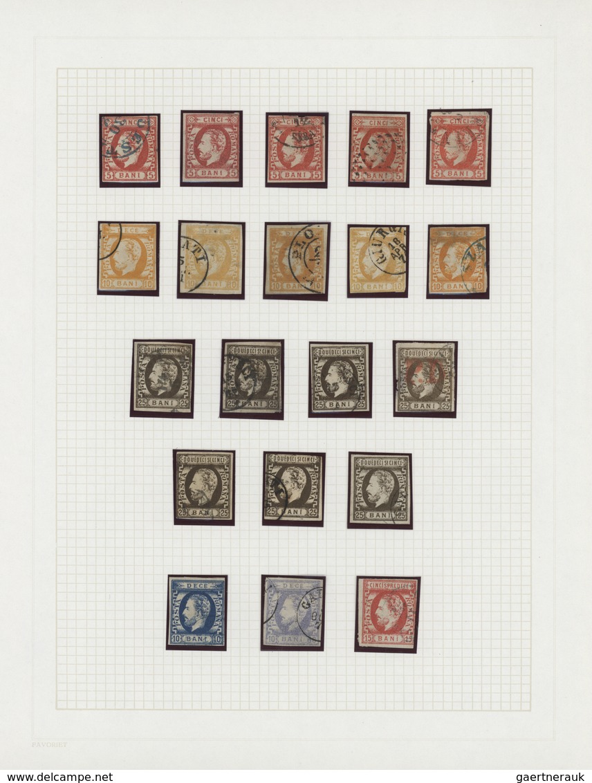 Rumänien: 1858/1872, Used And Mint Collection Of 124 Classic Stamps, Slightly Varied Condition, Neat - Autres & Non Classés