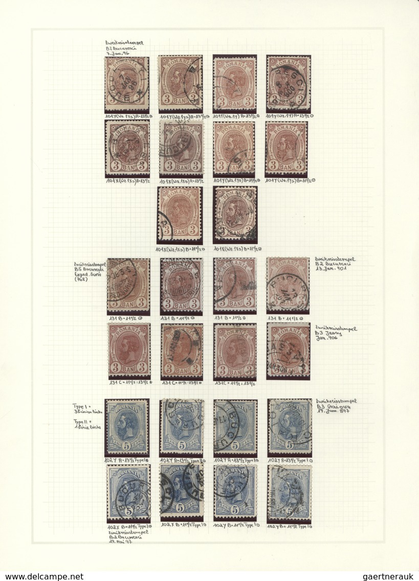 Rumänien: 1858/1928, Deeply Specialised Mint And Used Collection In A Binder, Neatly Arranged On Nea - Sonstige & Ohne Zuordnung