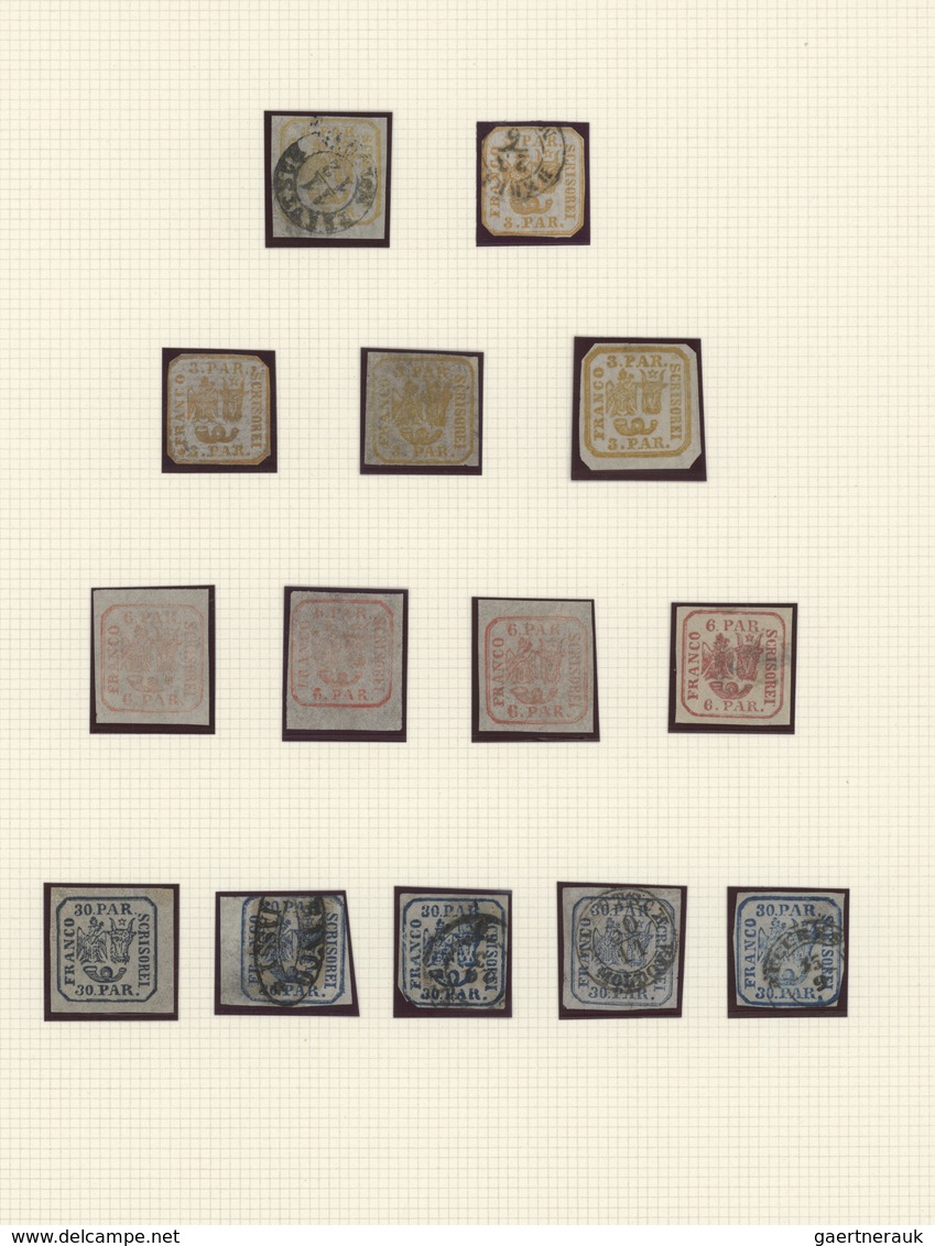 Rumänien: 1862/1864, Coat Of Arms, Mint And Used Collection Of 39 Stamps Neatly Arranged On Album Pa - Otros & Sin Clasificación