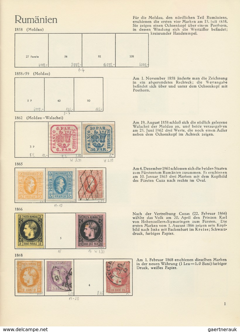 Rumänien: 1862/1959, Used And Mint Collection In Seven "Behrens" Albums, Well Collected From Classic - Otros & Sin Clasificación