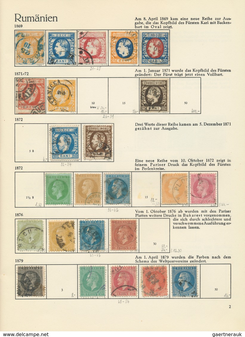 Rumänien: 1862/1959, Used And Mint Collection In Seven "Behrens" Albums, Well Collected From Classic - Otros & Sin Clasificación