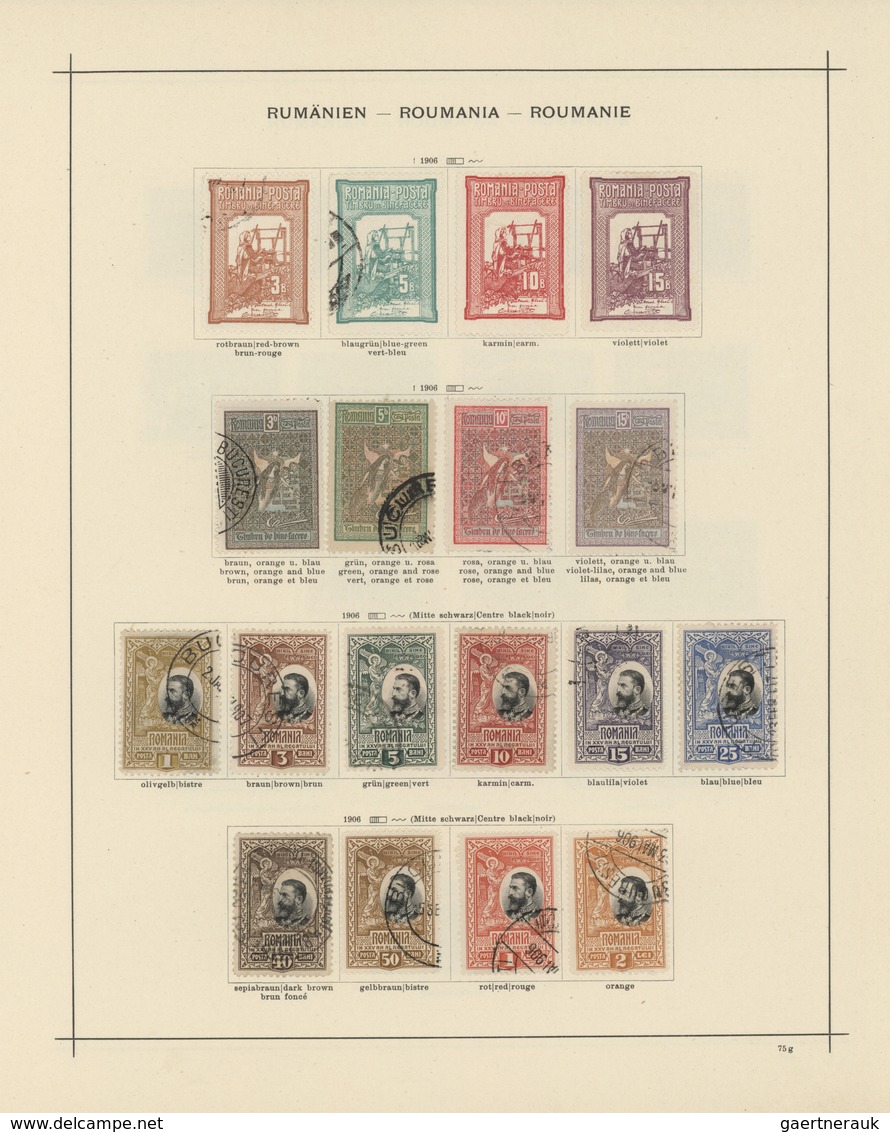 Rumänien: 1862/1972, Used And Mint Collection On Album Pages, Showing Especially Quite Nice Sections - Autres & Non Classés