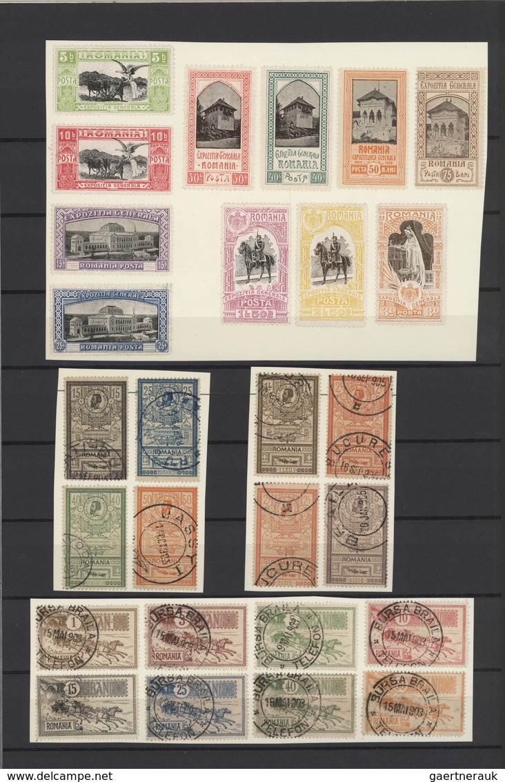 Rumänien: 1872/1907, Mint And Used Accumulation On Stocksheets, Showing Especially A Good Section Co - Otros & Sin Clasificación