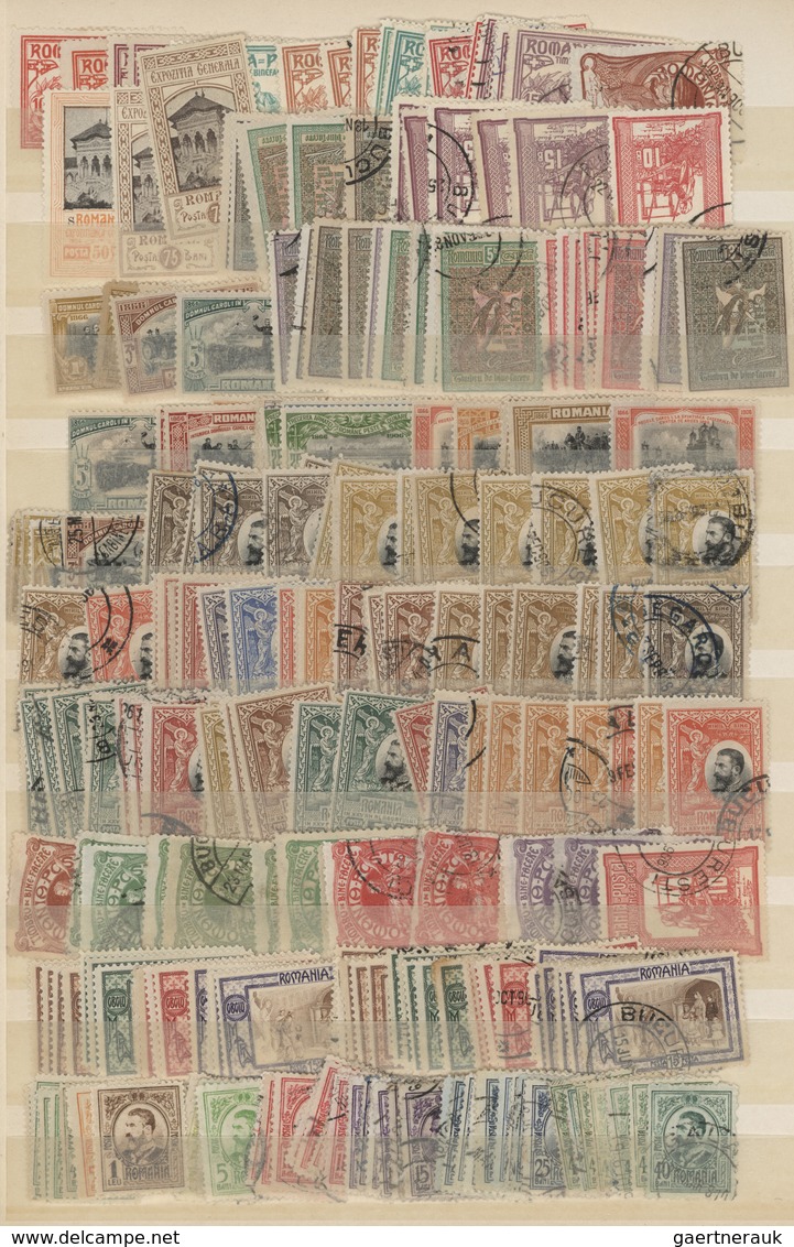 Rumänien: 1872/1960 (ca.), Comprehensive Mint And Used Accumulation On Stocksheets, Stuffed Very Den - Otros & Sin Clasificación