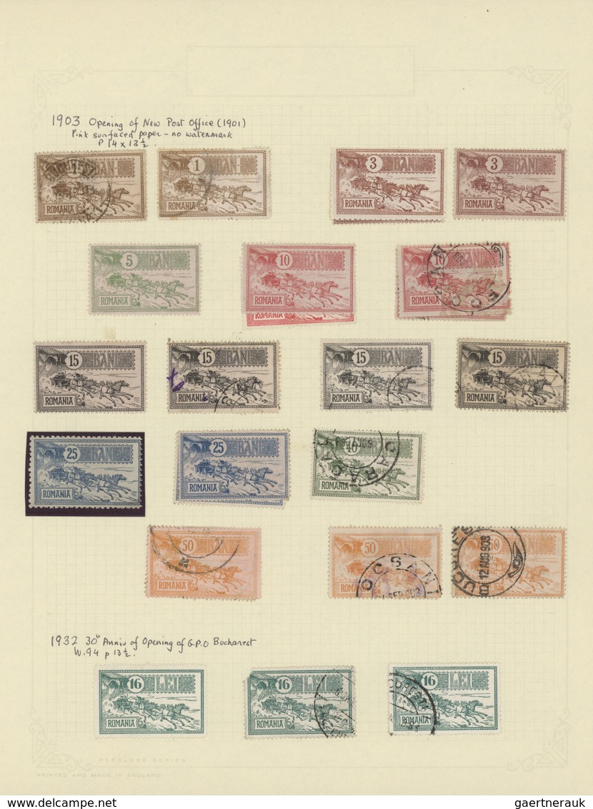 Rumänien: 1880/1919, Used And Mint Collection Of The Semi-classic Issues, Neatly Arranged On Apprx. - Otros & Sin Clasificación