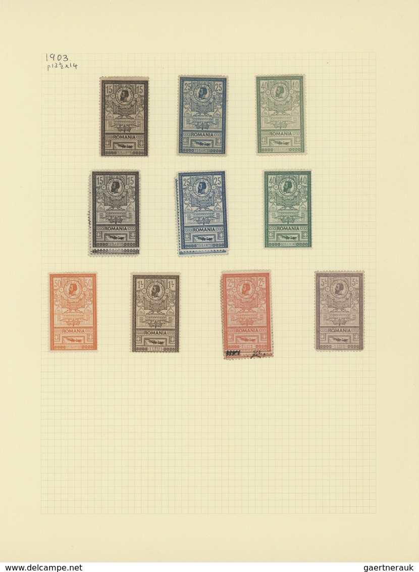 Rumänien: 1880/1919, Used And Mint Collection Of The Semi-classic Issues, Neatly Arranged On Apprx. - Otros & Sin Clasificación