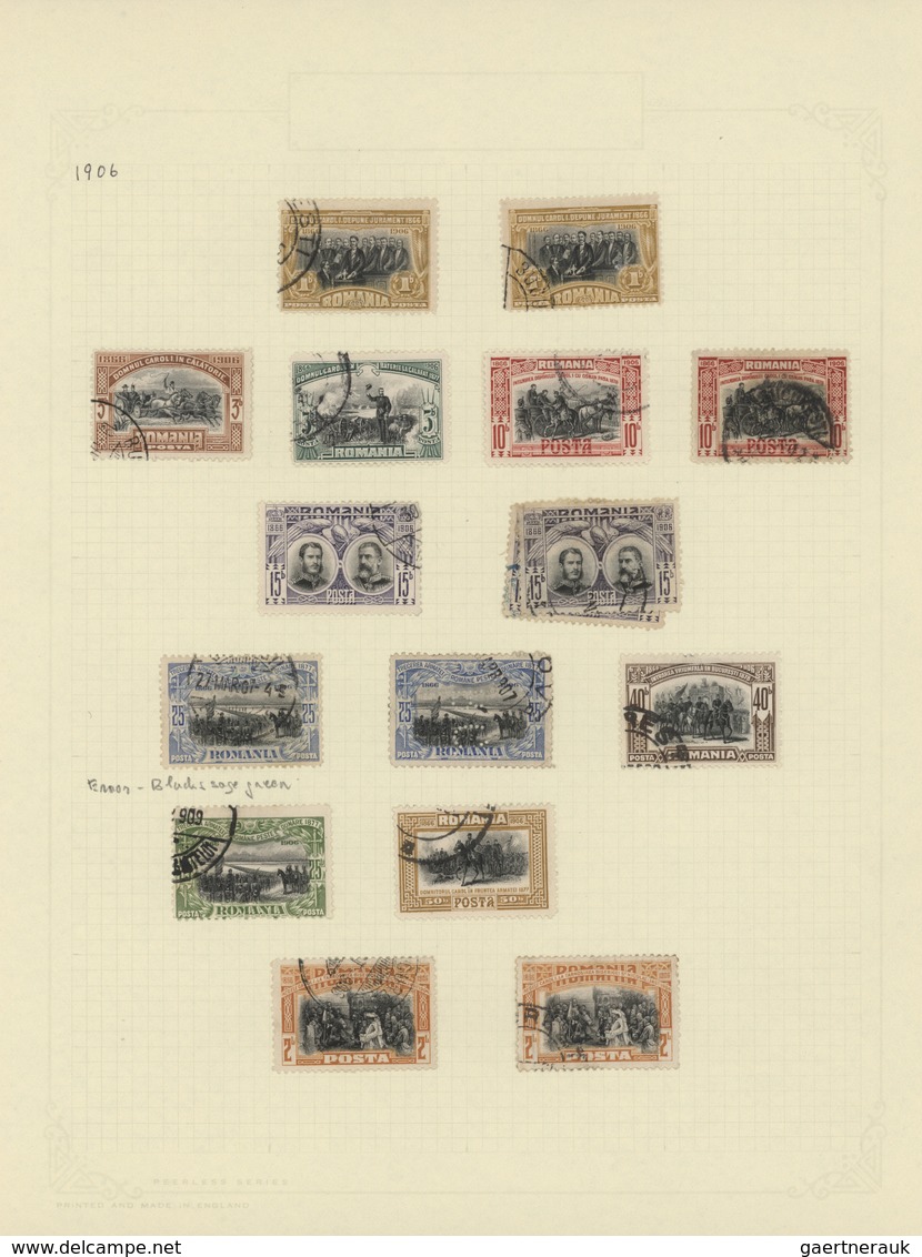 Rumänien: 1880/1919, Used And Mint Collection Of The Semi-classic Issues, Neatly Arranged On Apprx. - Autres & Non Classés