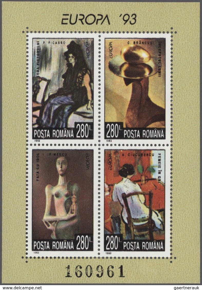 Rumänien: 1993/1994, Europa, 1000 Copies Of Each Block. Michel 10000,- €. - Autres & Non Classés