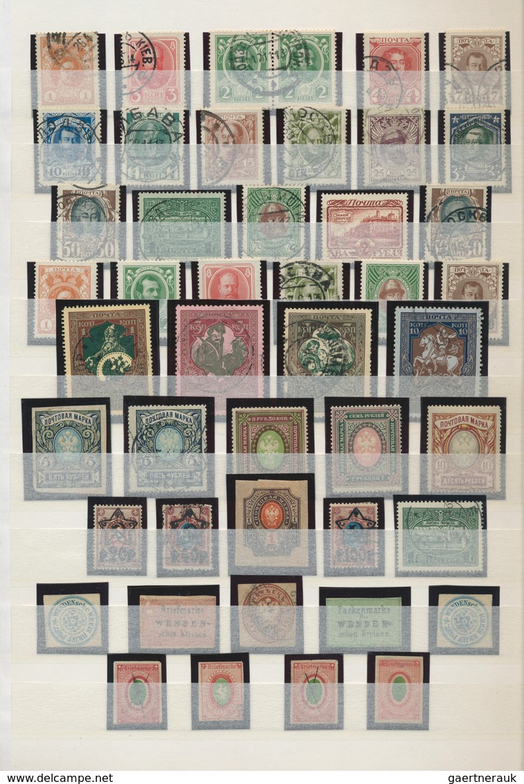 Russland: 1857/1910 (ca.), Used And Mint Collection On Stockpages, From 1857 10kop. Used With Penstr - Oblitérés