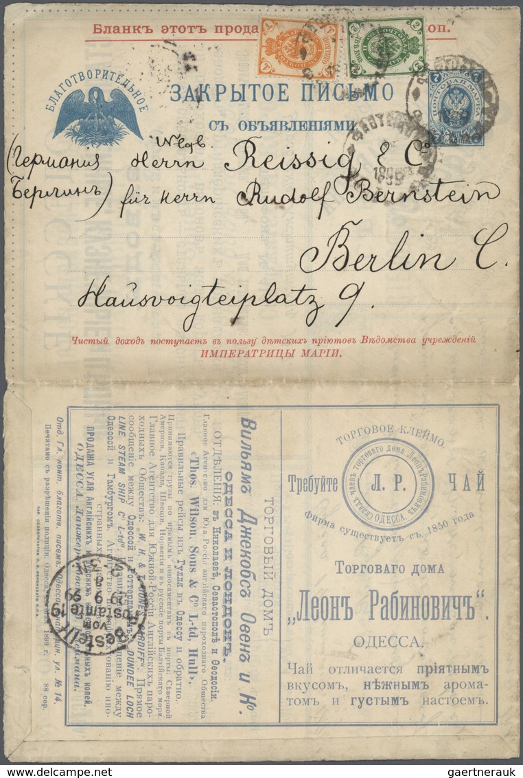 Russland - Ganzsachen: 1898/1901, CHARITY LETTER-SHEETS OF RUSSIAN EMPIRE, extraordinary collection