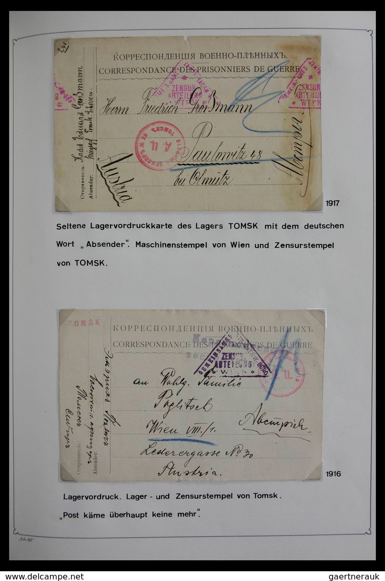 Russland - Besonderheiten: 1914/1918: Really Magnificent Collection Of Over 660 Cards Prisoner Of Wa - Other & Unclassified