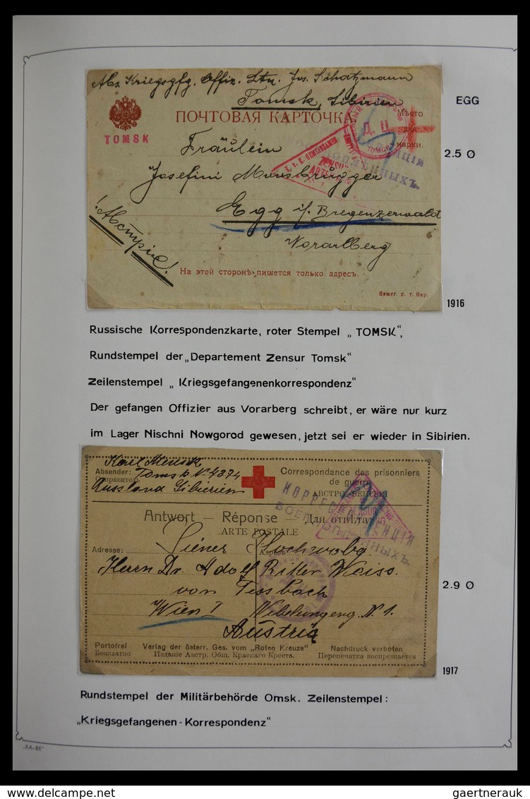 Russland - Besonderheiten: 1914/1918: Really magnificent collection of over 660 cards prisoner of wa