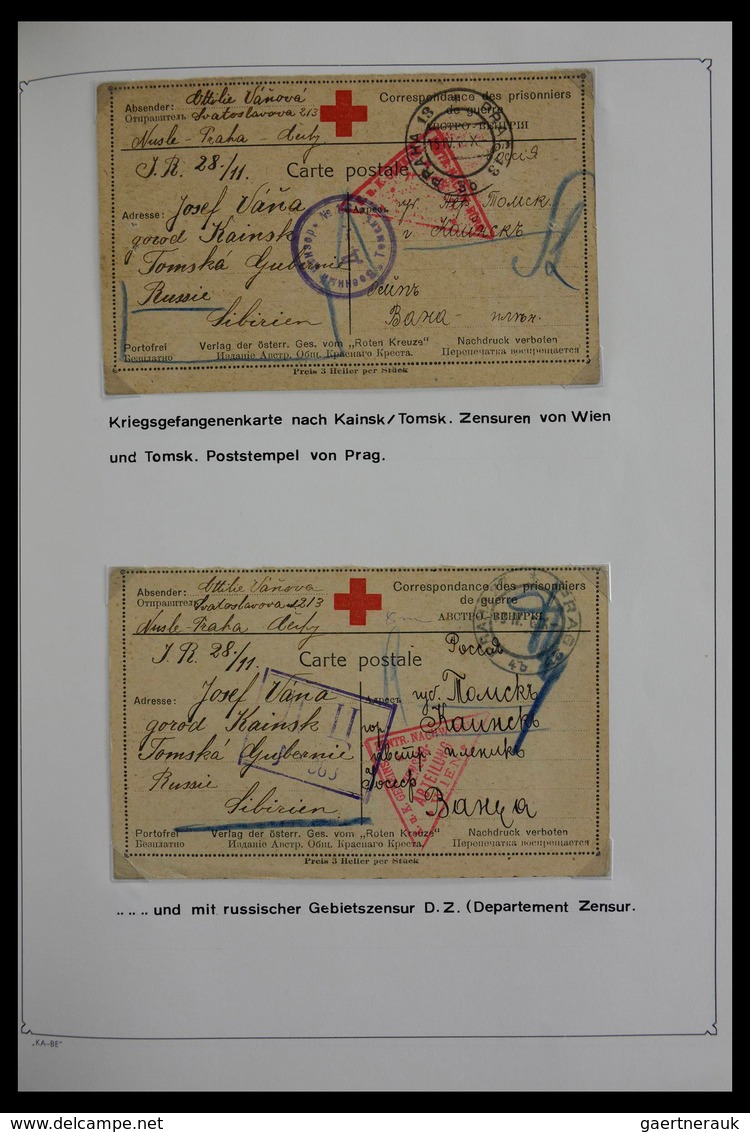 Russland - Besonderheiten: 1914/1918: Really magnificent collection of over 660 cards prisoner of wa