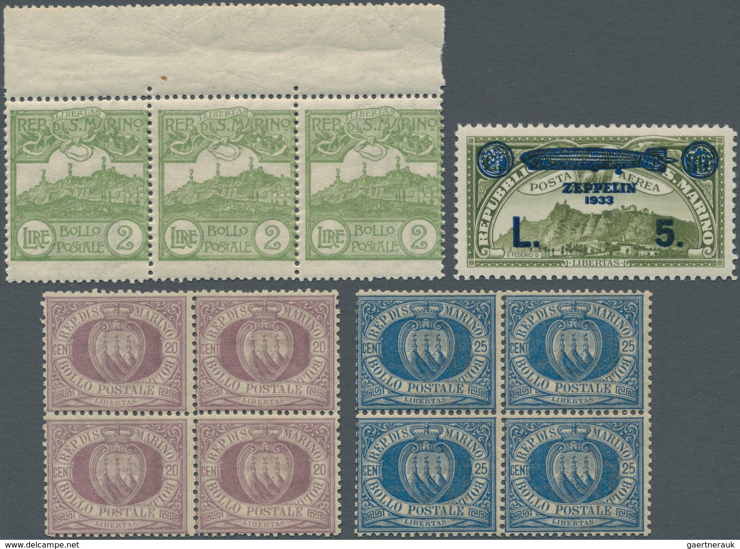 San Marino: 1894/1942 (ca.), Duplicates On Stockcards With Several Better Issues And Some Stamps In - Autres & Non Classés