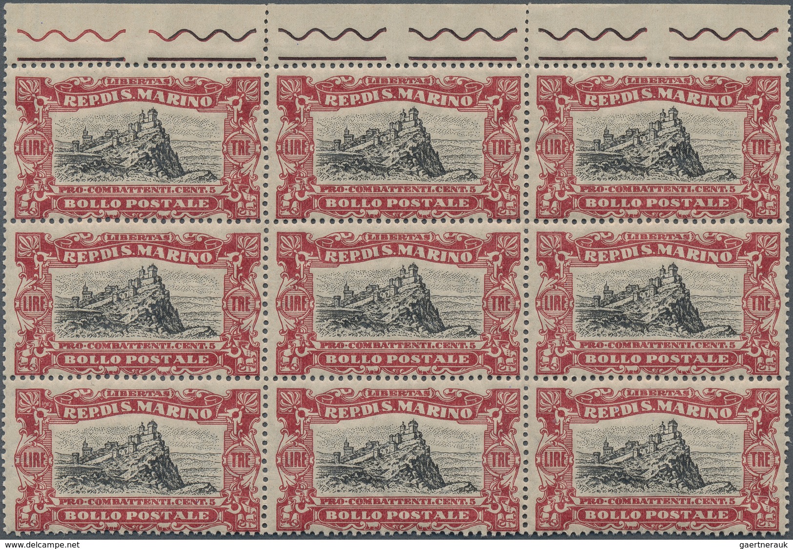 San Marino: 1903/1925 (ca.), Accumulation On Stockcards Of Mostly Better Values With Some In Larger - Otros & Sin Clasificación