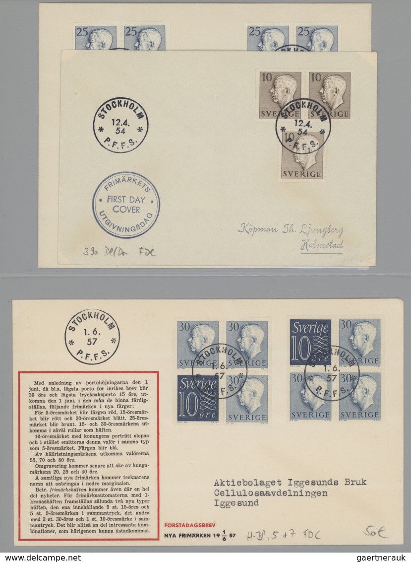 Schweden: 1722/1960, interesting lot of ca. 55 better covers and 9 regulations for post offices (172